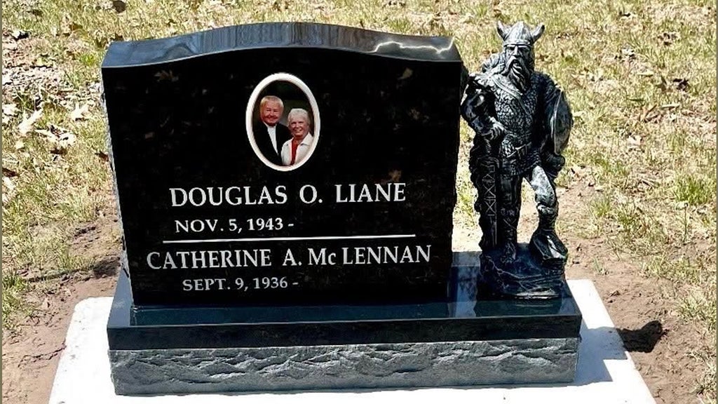 Viking statue stolen from gravestone in cemetery on Lac Mille Lacs, sheriff says — WCCO / CBS Minnesota, Bloomington Community news