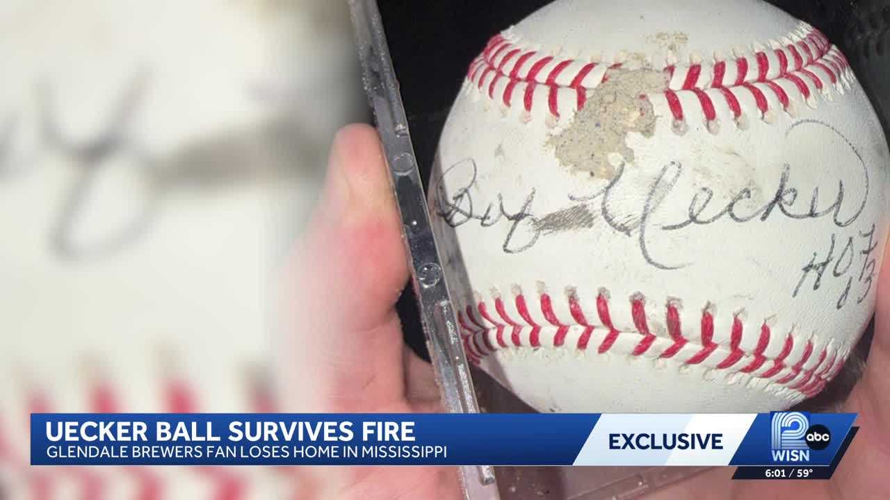 Cherished baseball signed by Bob Uecker survives Mississippi fire — WISN 12 Milwaukee, Bloomington Community news
