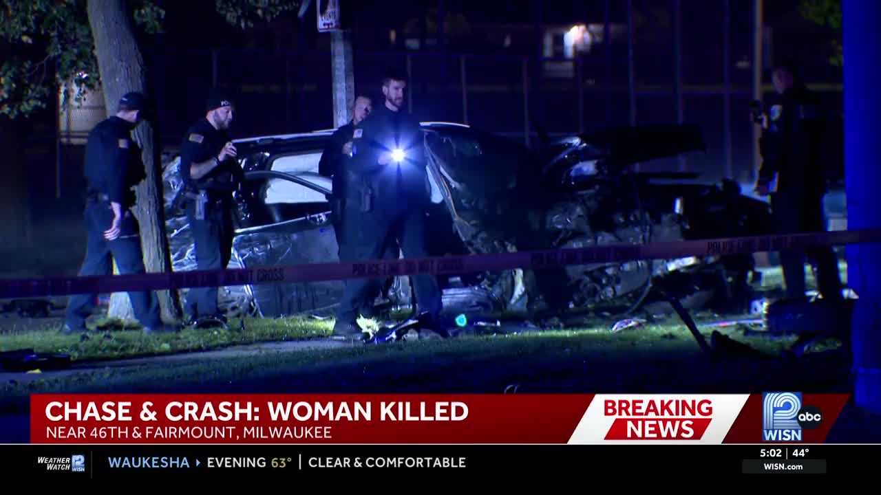 Woman killed after police chase from Germantown ends in Milwaukee crash — WISN 12 Milwaukee, Bloomington Community news