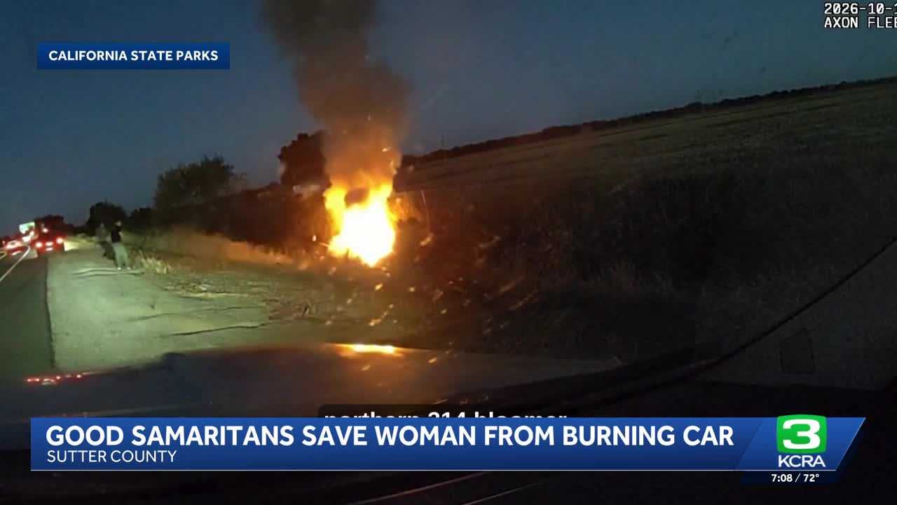 Officers rescue woman from burning car — WISN 12 Milwaukee, Bloomington Community news