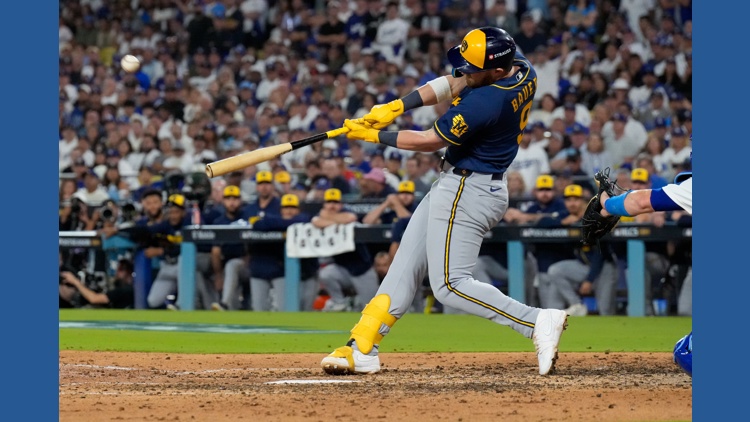Brewers stun Dodgers with back-to-back homers in 7th inning and take 3-0 lead in NLCS with 6-2 win — KARE 11 Sports, Bloomington Sports news