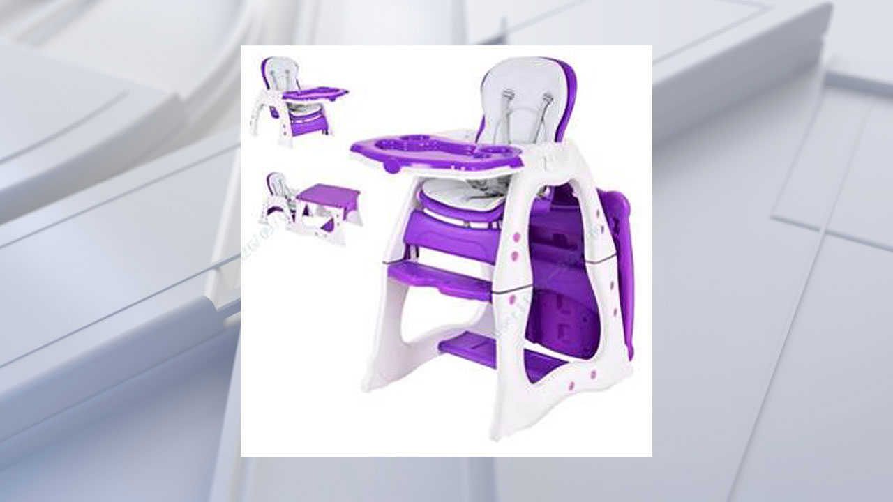 Convertible high chairs sold nationwide recalled for entrapment, fall risk — FOX 9